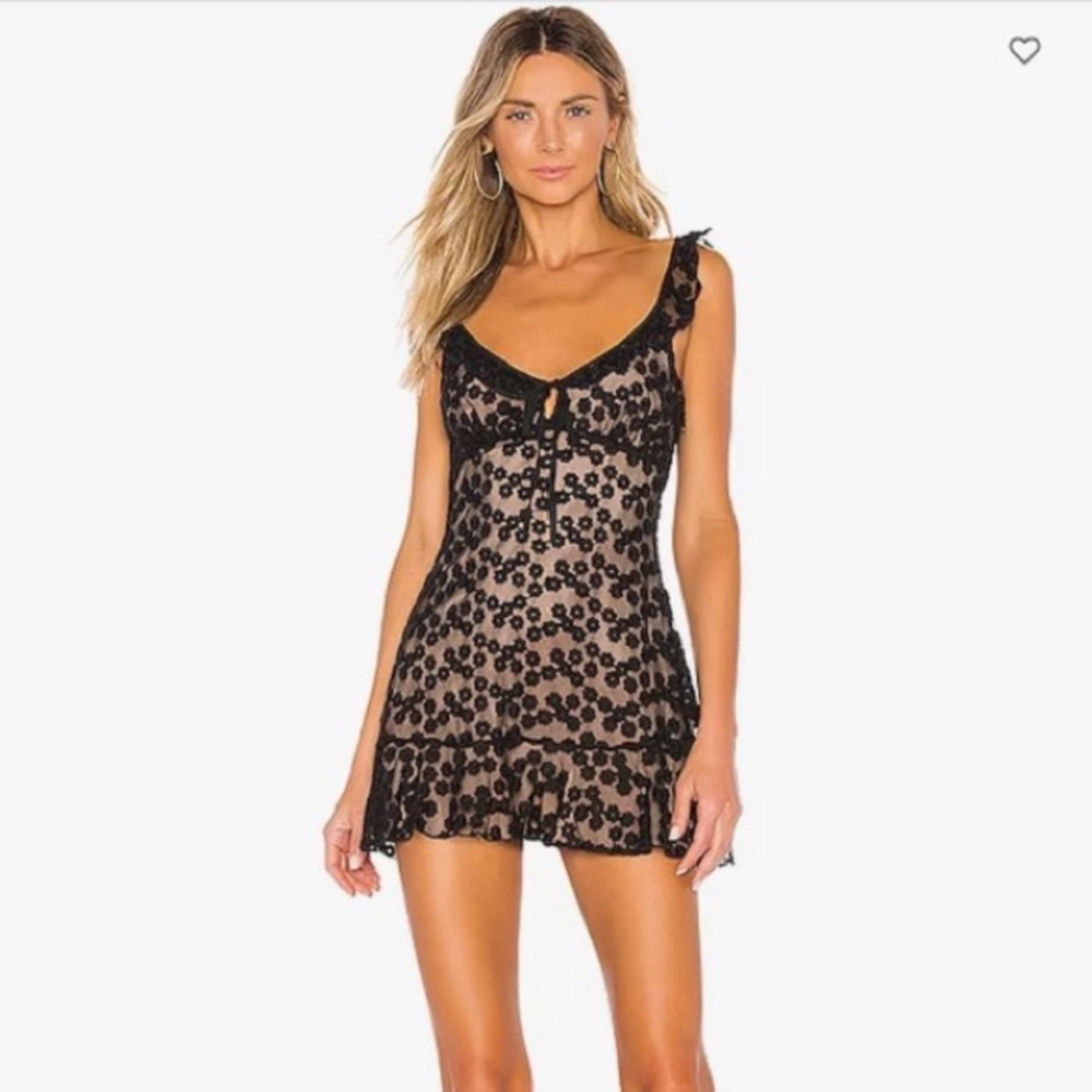 Majorelle Sunbeams Mini Dress for Revolve in Black Sz S